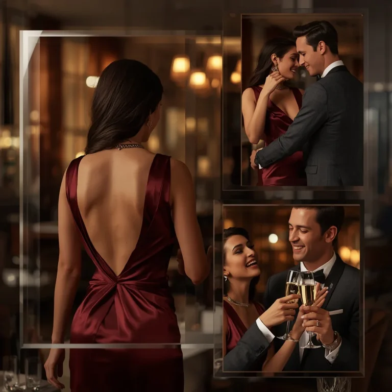 Sophisticated Couple Sharing Romantic Moment In Luxury Lounge Three | Hot Romantic Prompt
